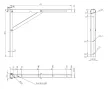 Összecsukható lehajtható konzol 400mm fehér