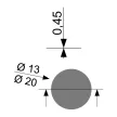Öntapadós csavartakaró U732 ST9 Szürke 20db/levél 13mm 93873