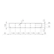 Asztalláb X-alakú 710x780mm Fekete Strong