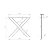 Asztalláb X-alakú 710x780mm Fehér Strong