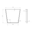 Asztalláb Fordított Trapéz 710x780mm Fehér Strong