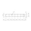 Asztalláb Fordított Trapéz 710x780mm Fehér Strong