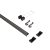 Konyhai fémrács PRATIKA faliprofil 2db akasztóval 600x40x22mm Fekete