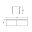 Konyhai fémrács PRATIKA 2 részes tároló 260x75x82mm Fekete