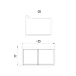 Konyhai fémrács PRATIKA 2 részes tároló 130x100x75mm Fekete