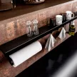 Konyhai fémrács HORIZON BIG falipolc akasztó nélkül 900x30x100mm Fekete