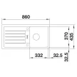 BLANCO FAVUM 45 S Silgranit Fekete mosogatótálca 860x435mm tartozék nélkül, excenter nélkül