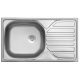 EVIDO BASIC MINI rozsdamentes mosogató, csepegtető, 760x435 mm, 1 1/2", natúr