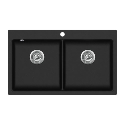 EVIDO Quadro 9 gránit mosogató 860x510 Antracit 2 medence