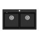 EVIDO Quadro 9 gránit mosogató 860x510 Antracit 2 medence