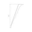 Asztalláb MILADESIGN Ferde Fekete ET N72110 710mm 2db/grn