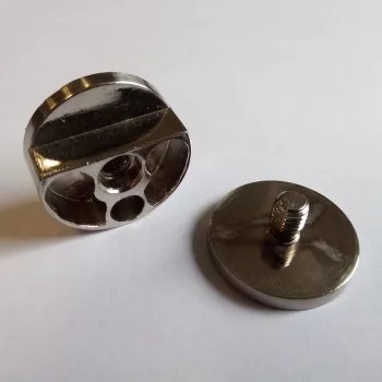   Üvegfelfogató MC-J60A27-01 csavaros, 4-6mm-es üveghez, 27mm átmérő, Króm