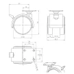 Bútorgörgő puha futófelülettel 50mm Szürke fékes