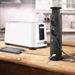 Konnektor Munkalapba süllyeszthető 3-as 1,5m+USB Matt Fekete
