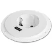 Rejtett elosztó beépíthető konnektor 1x230V + 1xUSB Fehér
