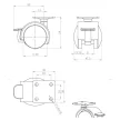 Bútorgörgő puha futófelülettel 40mm Szürke fékes