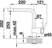 BLANCO LINUS satin gold HD álló csaptelep