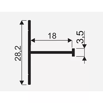 Sevroll - H-Profil H04/18 Pezsgő Slimline 3fm