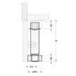 Szekrényláb 415/120mm fekete szétszedhető 150kg