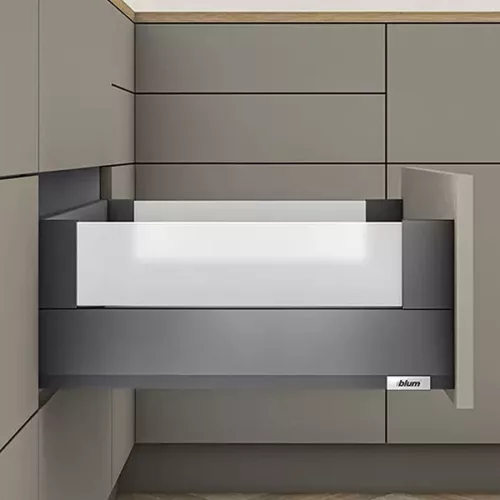 MerivoBox 32" E magasságú BOXCOVER Üveg oldallal 550mm-es Orionszürke 40kg