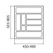 Evőeszköztartó STRONG 60/490 Metál (535x490mm)