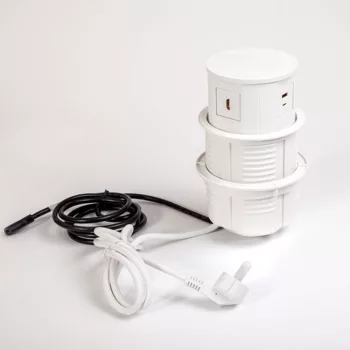   Rejtett elosztó konnektor MODULBOX IVH 2x230v - 2xUSB - 1xHDMI Fehér IP20