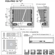 Fiókcsúszó FDS-PRO 18 C duplafalú fiókoldal 350mm Fehér 40kg Fém