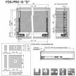 Fiókcsúszó FDS-PRO 18 D duplafalú fiókoldal 300mm Fehér 40kg Fém