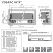 Fiókcsúszó FDS-PRO 18 A duplafalú fiókoldal 350mm Antracit 40kg Fém