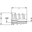 Tessauer csavar 4-es M4x10mm peremes SKD30 439412001