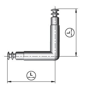 Spiral Lock Excenter szár sarok 2x70mm