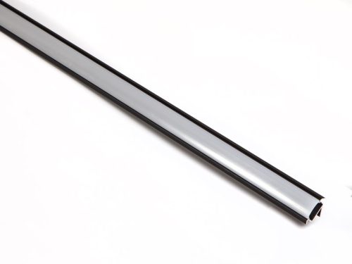 Led profil opál búrával 2000mm Sarok Matt fekete