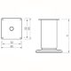Bútorláb StrongLegs FS001, 100mm Csiszolt Arany