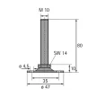 Szintezőláb csavar M10x70mm Teherbírás: 500kg