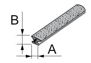 Sevroll - Tömítőkefe behúzós 4,8x4mm FEHÉR (Alfa, Cosmo, Focus, Kapa, Victoria, Tytan, Uni)