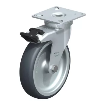   Blickle görgő forgóvillás LPA-TPA 100G-FI gumi/polipropilén stop-fix fékkel, 70kg