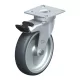 Blickle görgő forgóvillás LPA-TPA 100G-FI gumi/polipropilén stop-fix fékkel, 70kg