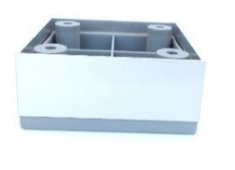 Szekrényláb 65x65x25mm Inox
