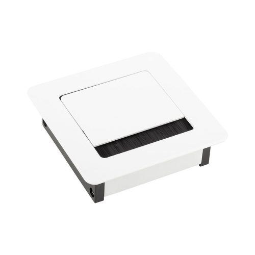 Kábelkivezető Fém 100x100x29mm Fehér Strong