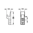 Mechanikus Tip-On Mini Latch rugós/görgős csappantyú Hafele