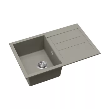 EVIDO Cubo 45S gránit mosogató, 780x500mm Platina