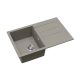 EVIDO Cubo 45S gránit mosogató, 780x500mm Platina