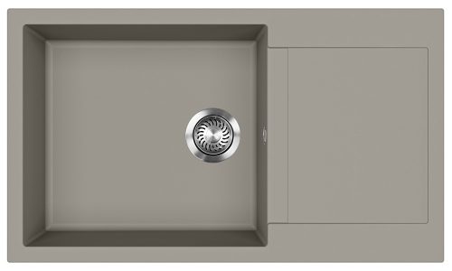 EVIDO Cubo XL 6S compact gránit mosogató, 860x500mm Platina