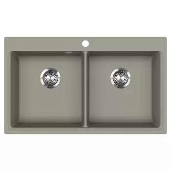 EVIDO Quadro 9 gránit mosogató, 860x510mm, Platina