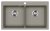 EVIDO Quadro 9 gránit mosogató, 860x510mm, Platina