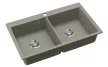 EVIDO Quadro 9 gránit mosogató, 860x510mm, Platina