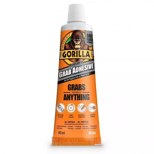 Gorilla HEAVY DUTY GRAB Extra Erős Építési Ragasztó - 80ml tubus