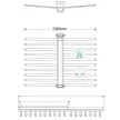 Kihúzható nadrágtartó 409-N 510-820mm 20db-os Alumínium-Fekete