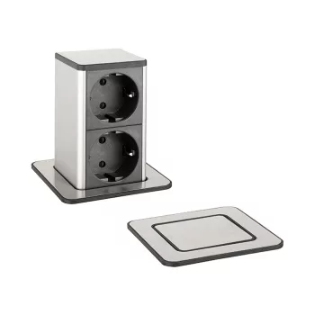   Konnektor-rejtett elosztó StrongPower PowerUp 2x230V Nemesacél