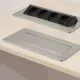 Konnektor Munkalapba süllyeszthető 4-es 1,5m FLIP-UP Szálcsiszolt felbillenős